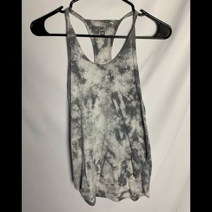 Black and white tye dye tank top